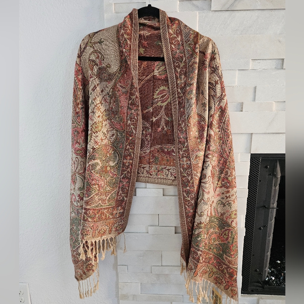 Cashmere Scarf with Fringe